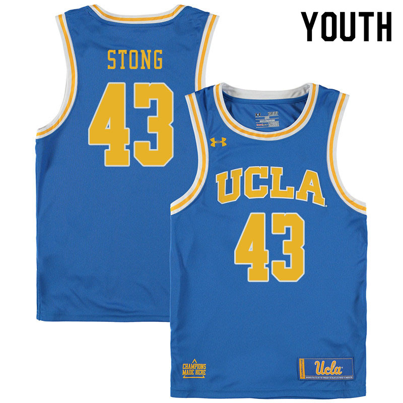 Youth #43 Russell Stong UCLA Bruins College Basketball Jerseys Sale-Blue